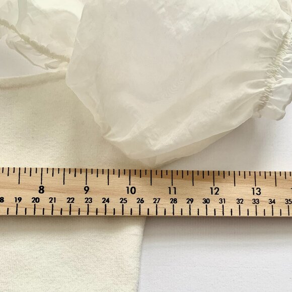 Wilfred Crop Top Sheer Puff Statement Sleeves Dollette Balletcore Fairy Lolita - Picture 13 of 14